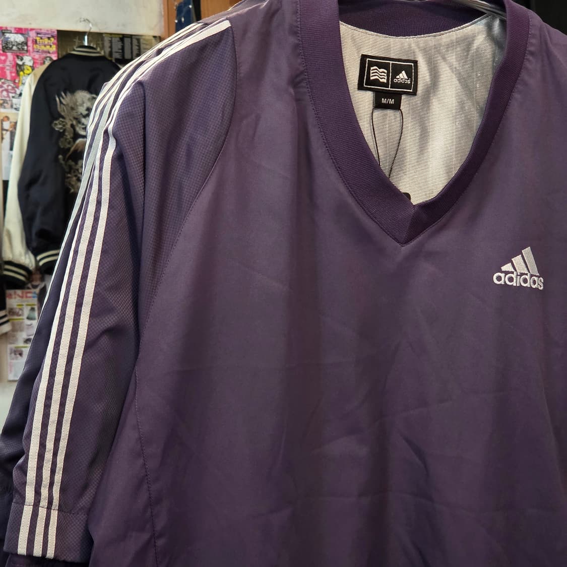 아디다스 재팬 퍼플 투웨이 웜업 상품이미지3