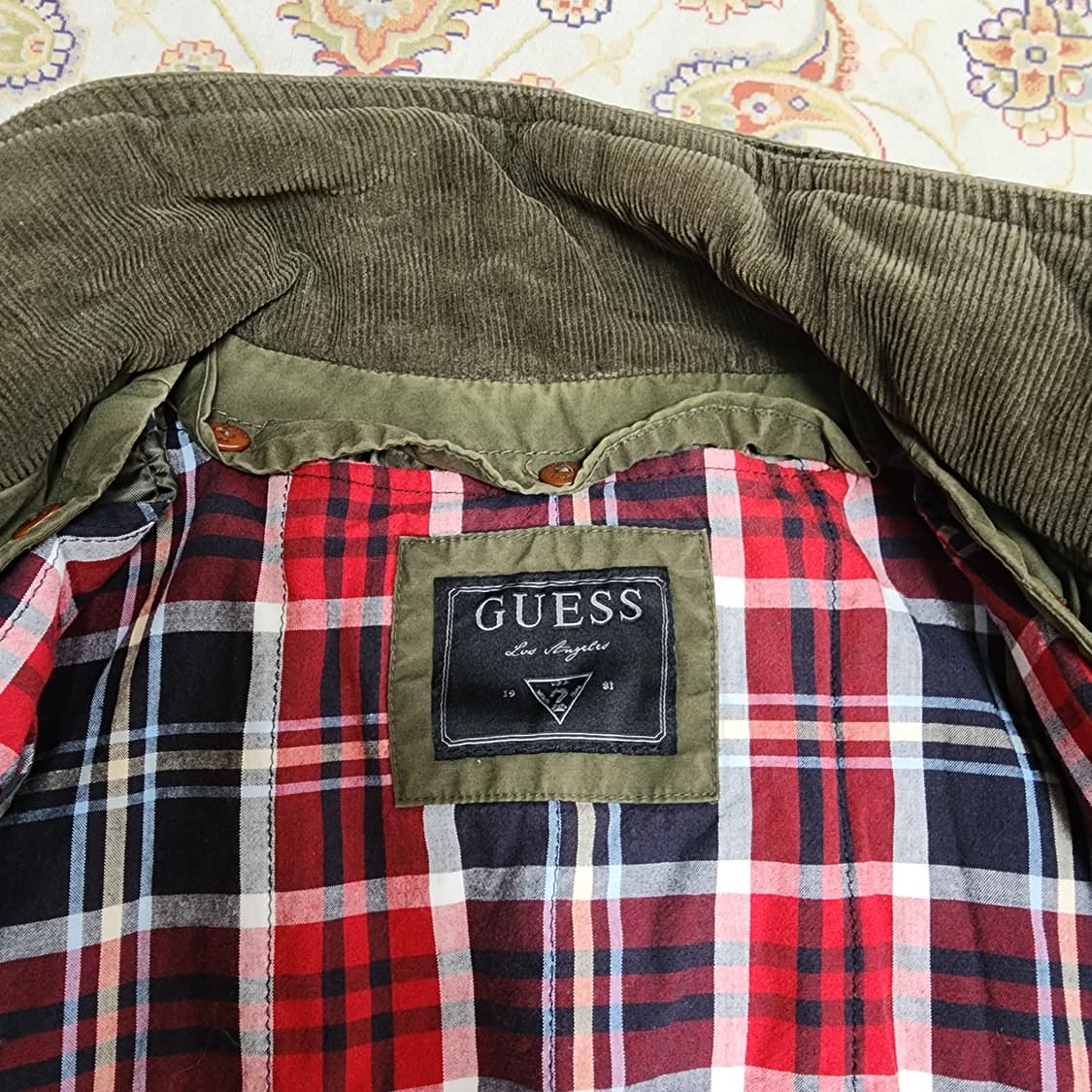 게스 여성 카키 야상 자켓 xs 상품이미지3