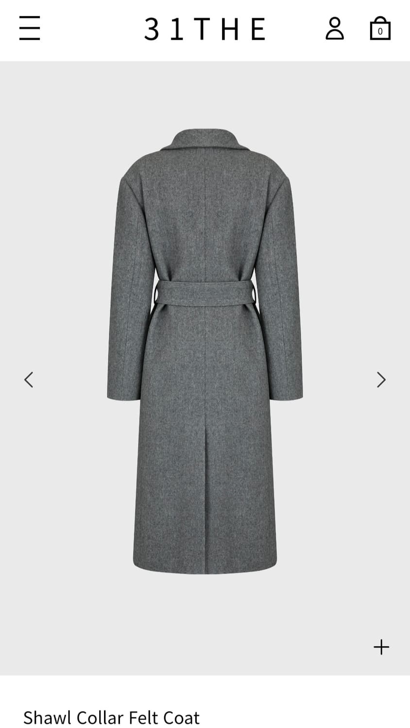 (새제품) 31THE 숄카라 펠트 코트 31쇼룸 누빔코트 (98만) 상품이미지2