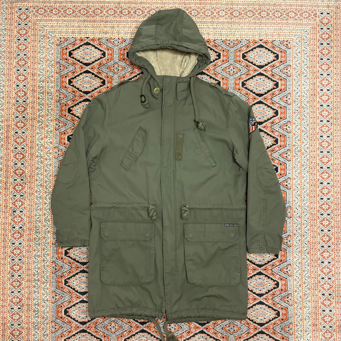 타미힐피거데님 카키 롱 야상점퍼 남성L 상품이미지1