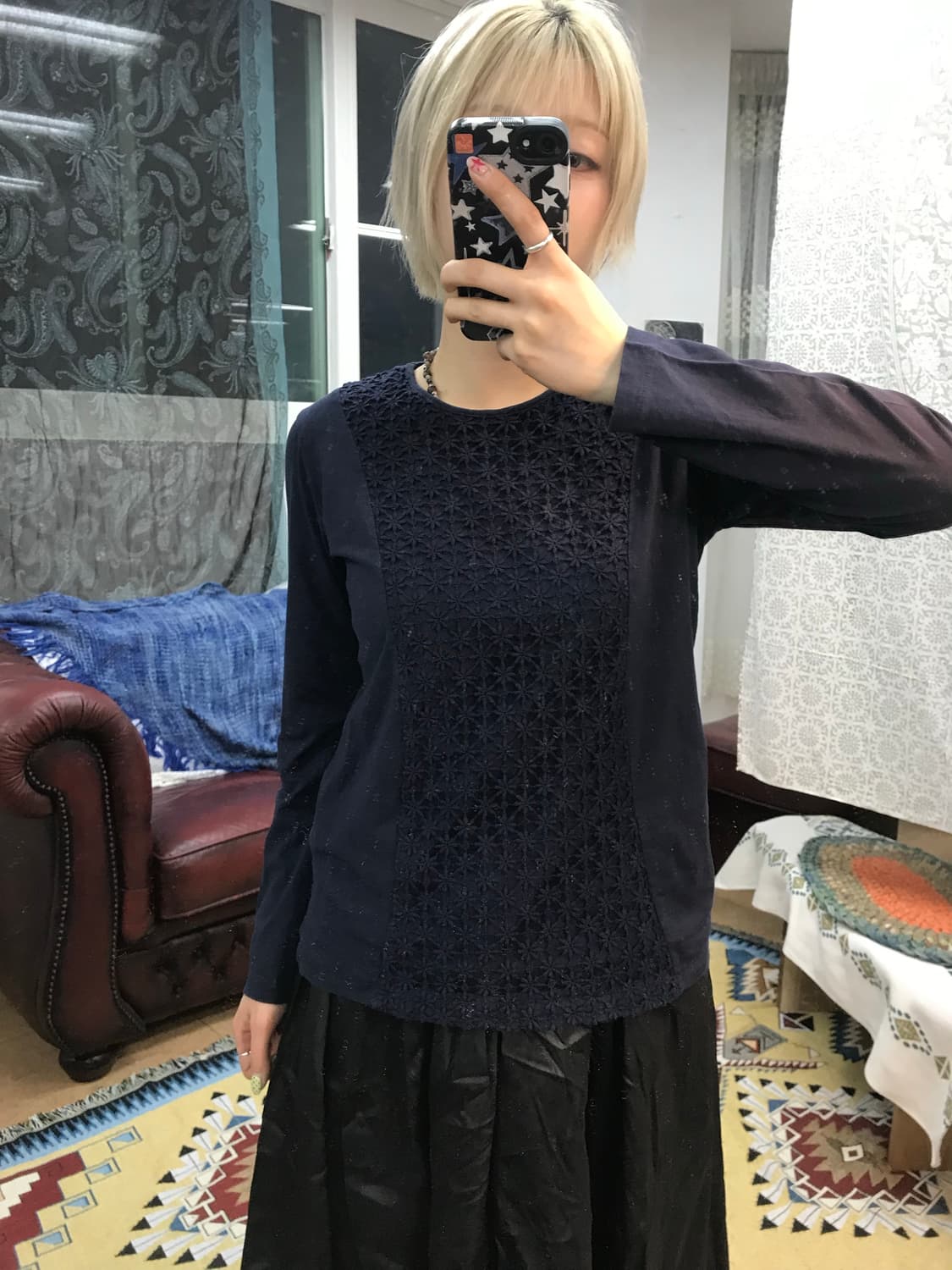 자라 여성 플라워펀칭 롱슬리브  상품이미지2