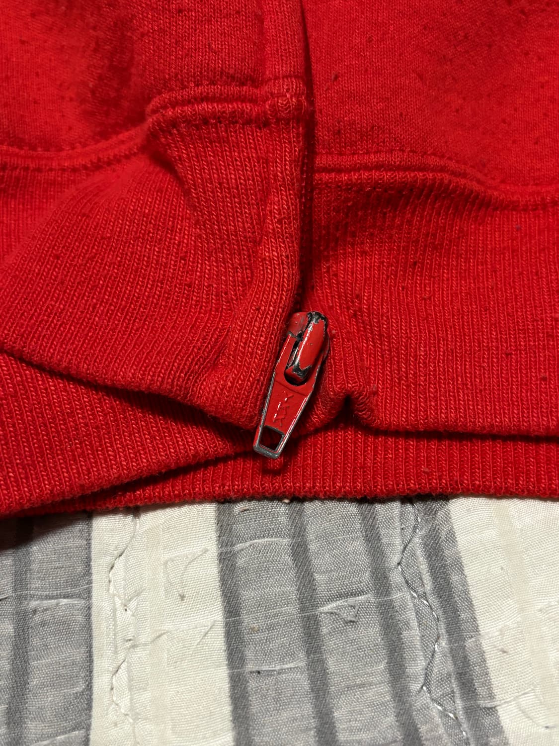 70s 러셀 빈티지 후드 집업 레드 페이딩 좋은 개체 상품이미지5