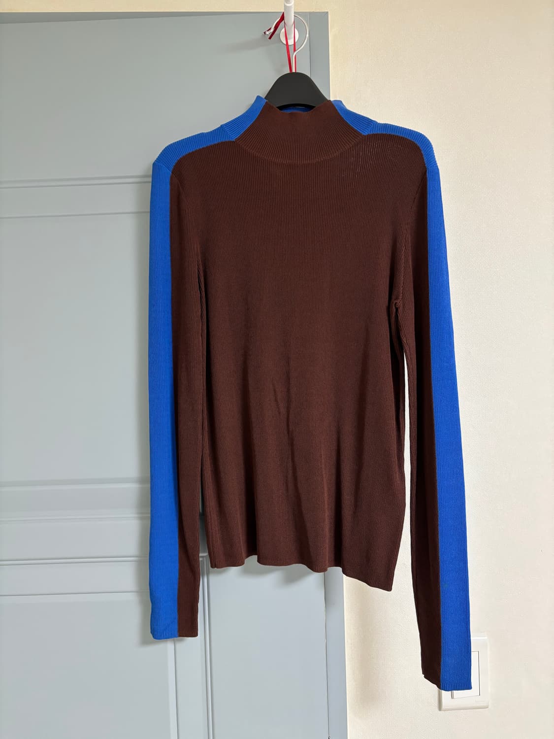 Kloke 클로크 투톤 골지 니트 브라운/블루 상품이미지2