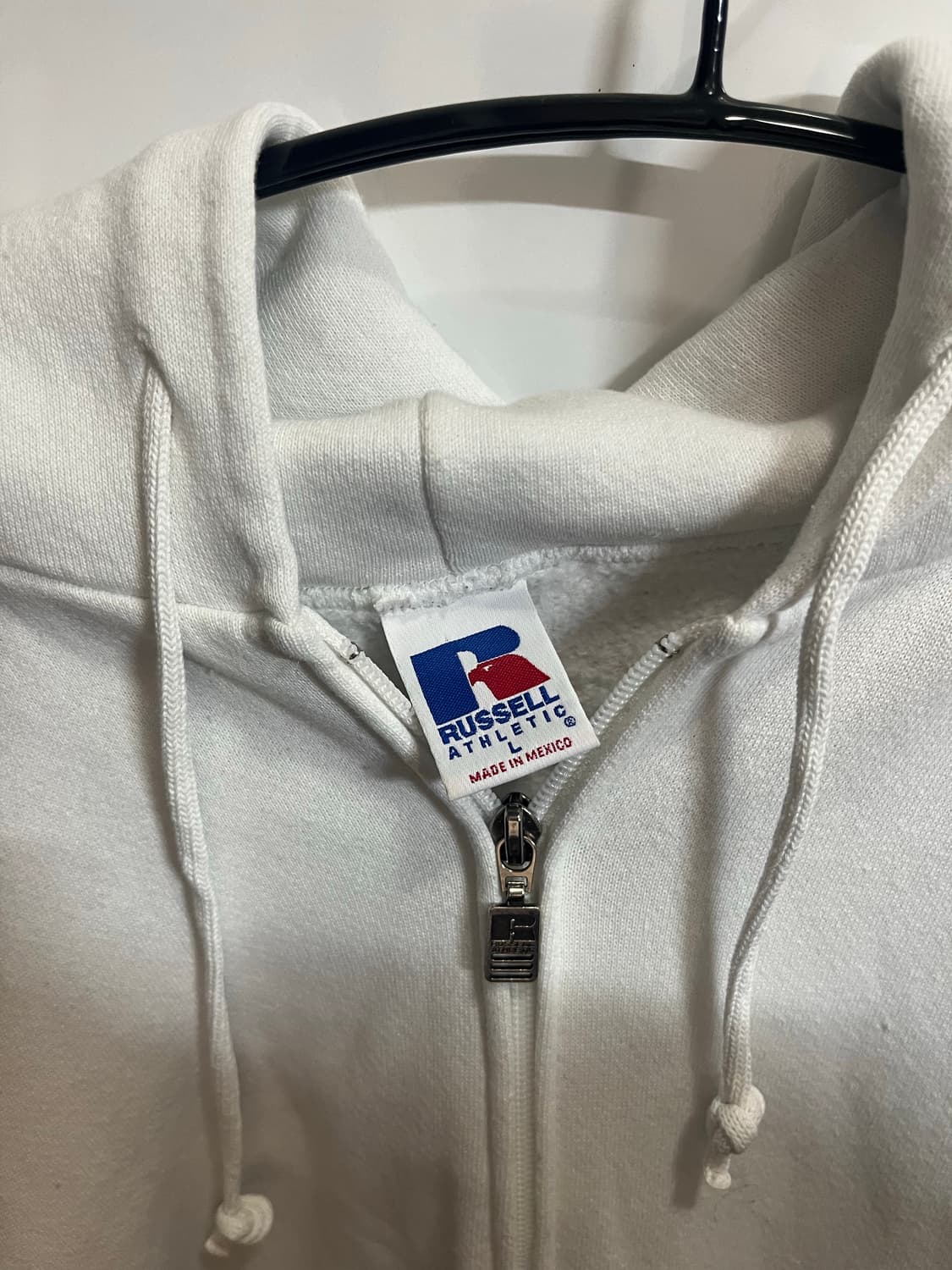 90s 러셀 후드집업 화이트L 상품이미지1