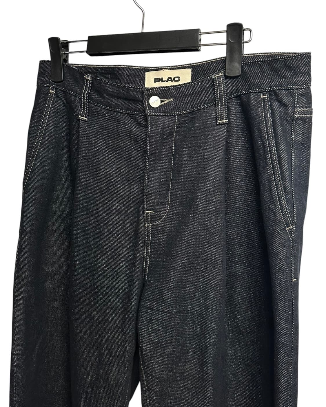 플랙(PLAC) I WANT 원턱 인디고 와이드 데님팬츠 31 size 상품이미지4