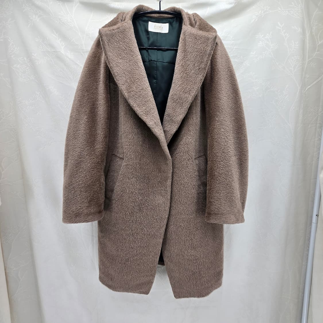 TIME 타임 baby llama 브라운 루즈핏 코트 상품이미지6