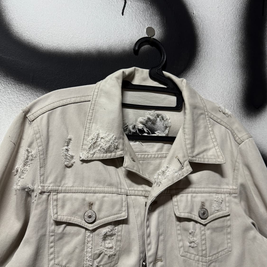 VTG 빈티지 디스트로이드 데미지 워싱 데님 트러커 자켓 상품이미지3