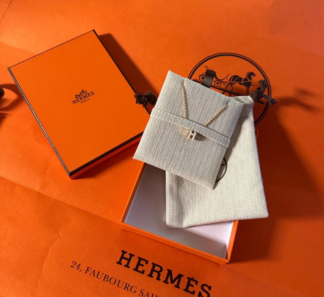 에르메스 팝아슈미니 목걸이 화이트/골드 상품이미지1