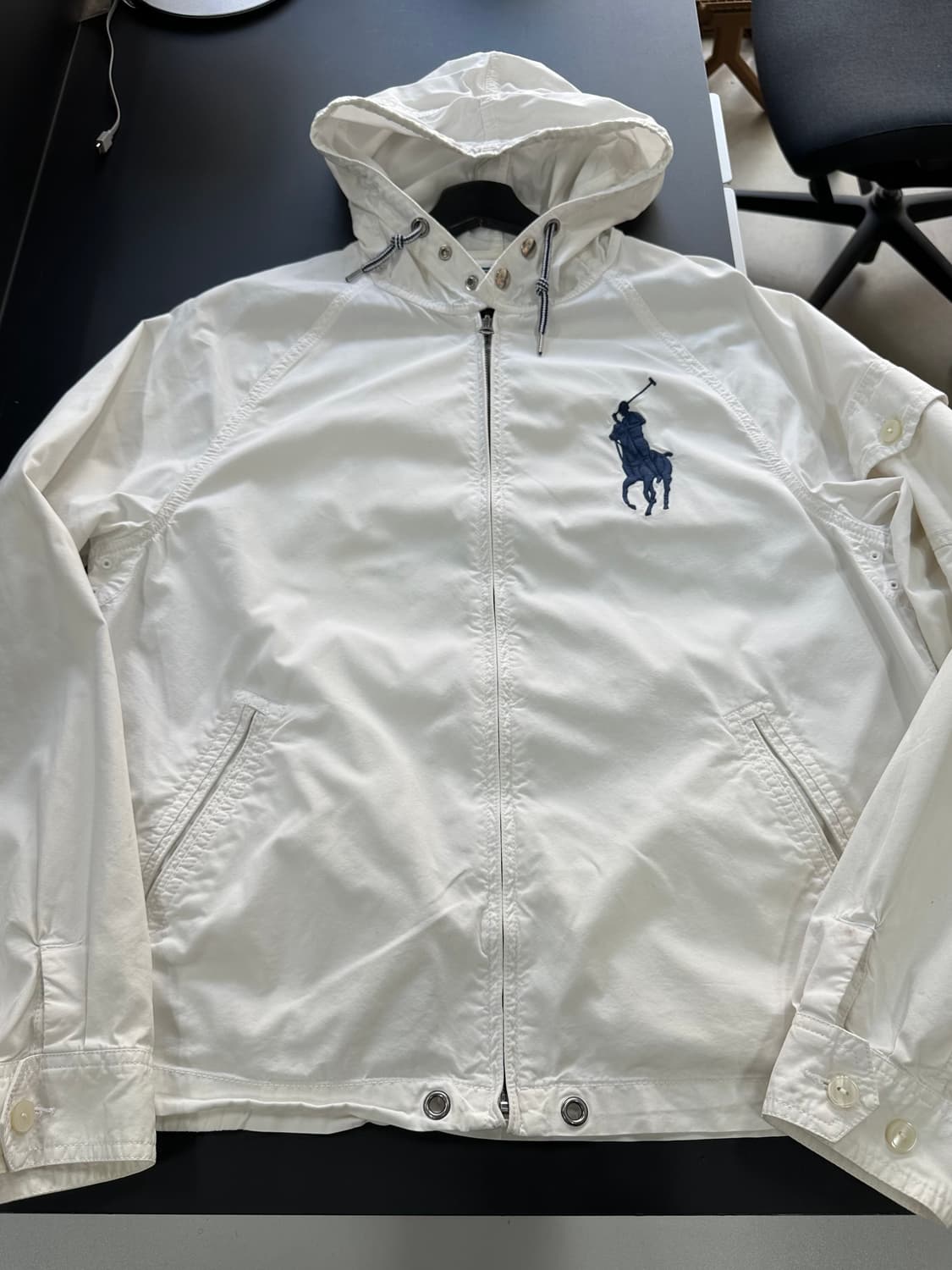 폴로랄프로렌 빅포니 포켓 코튼후드자켓 화이트 상품이미지6