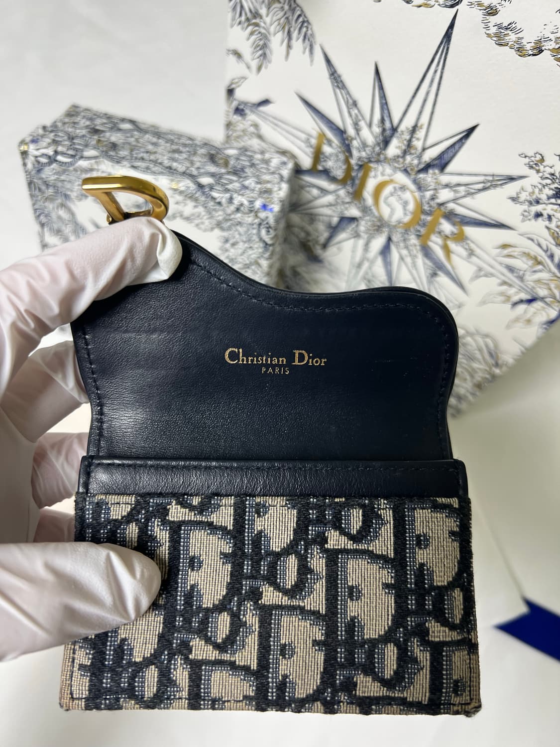 [정품] 디올 오블리크 새들 카드지갑 상품이미지8