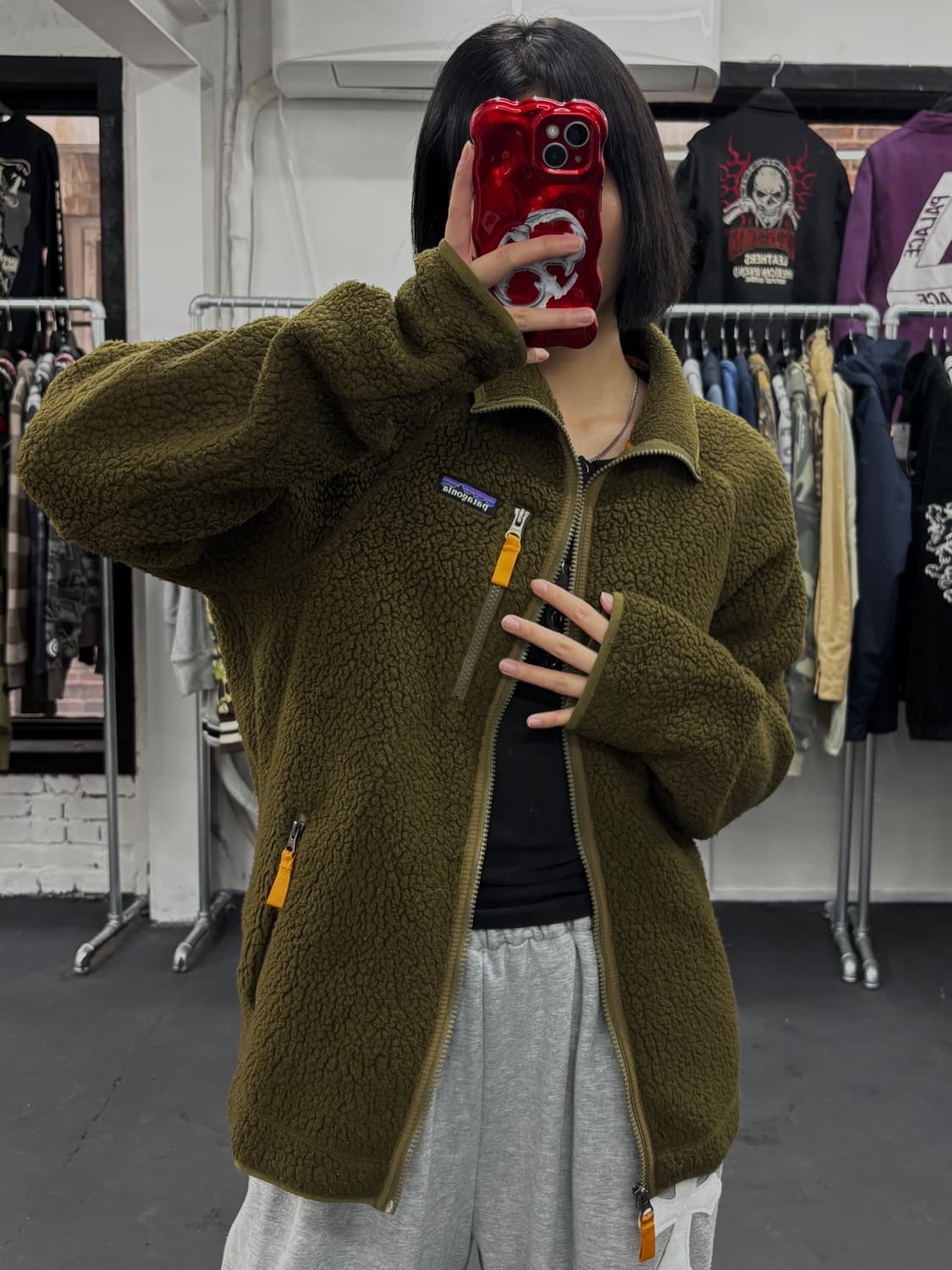 파타고니아 레트로 파일 카키 플리스 자켓 상품이미지3