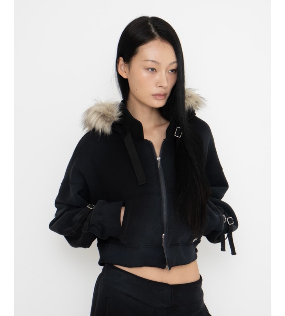 2000아카이브 퍼후드 럭셔리이즈드림 퍼자켓크롭 스컬프터 상품이미지4