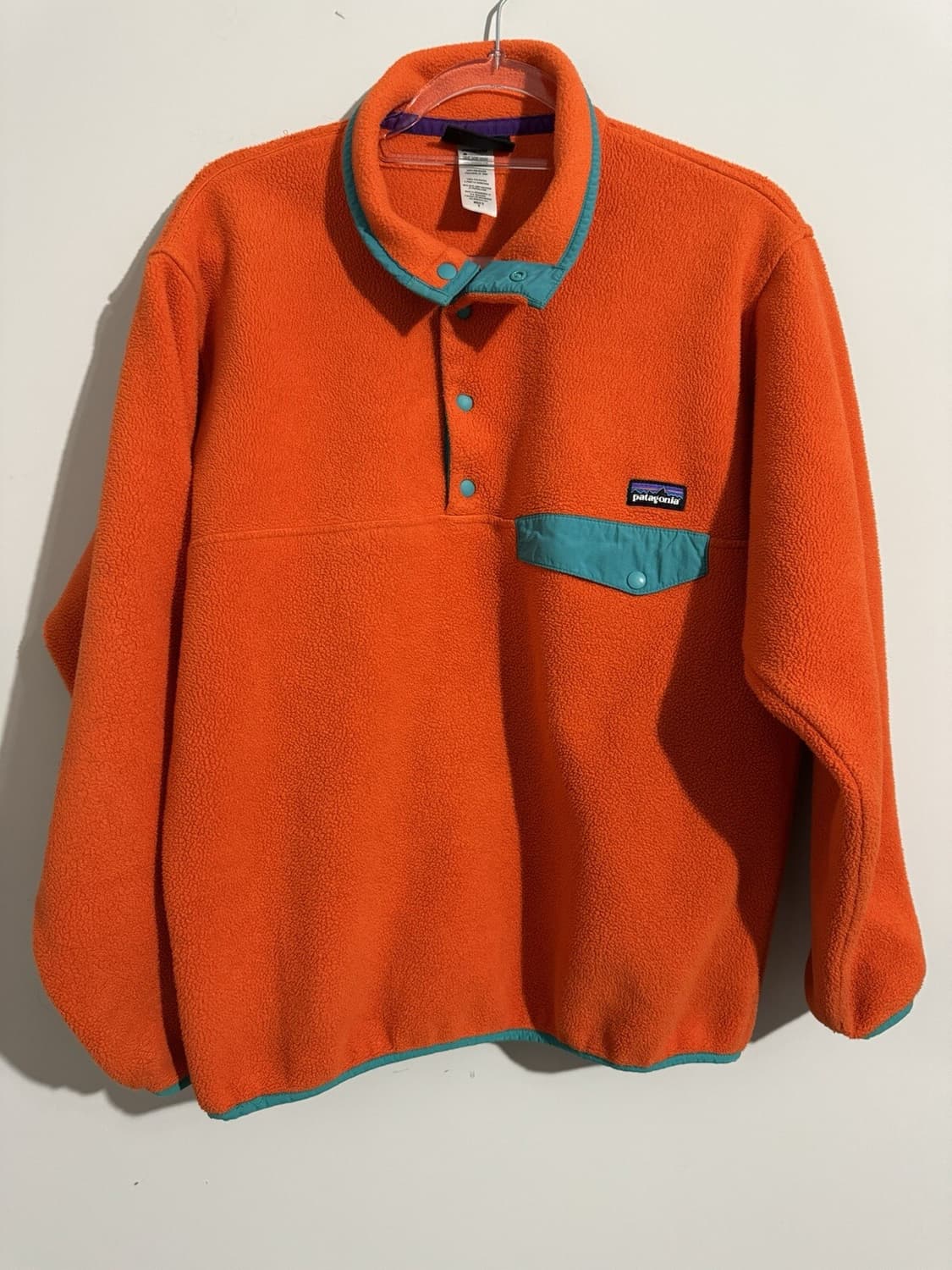 12FW 파타고니아 신칠라 스냅-T 플리스 오렌지 민트 포켓 상품이미지1