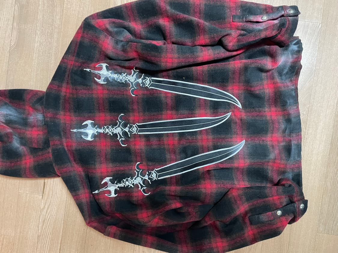 떠그 클럽 아랍 소드 플란넬 후드 집업 레드 상품이미지1