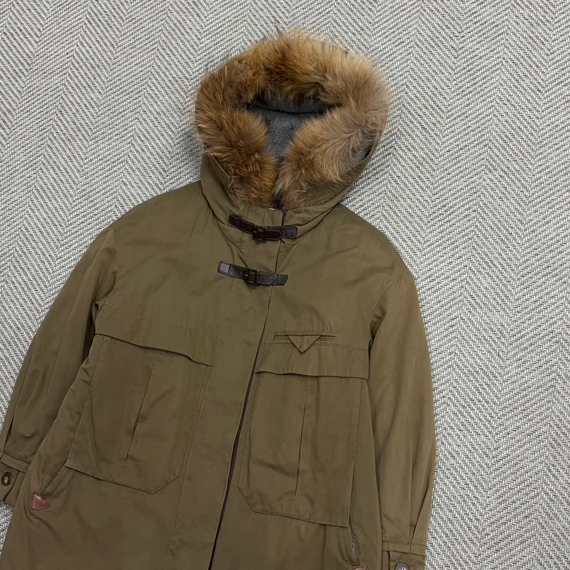 산드로 퍼 후드 야상 자켓 v1591 상품이미지3