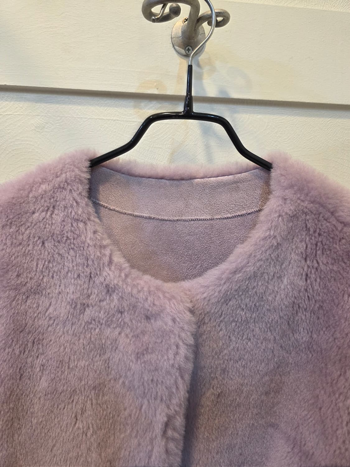 파스텔퍼플 양모 퍼 자켓 상품이미지2
