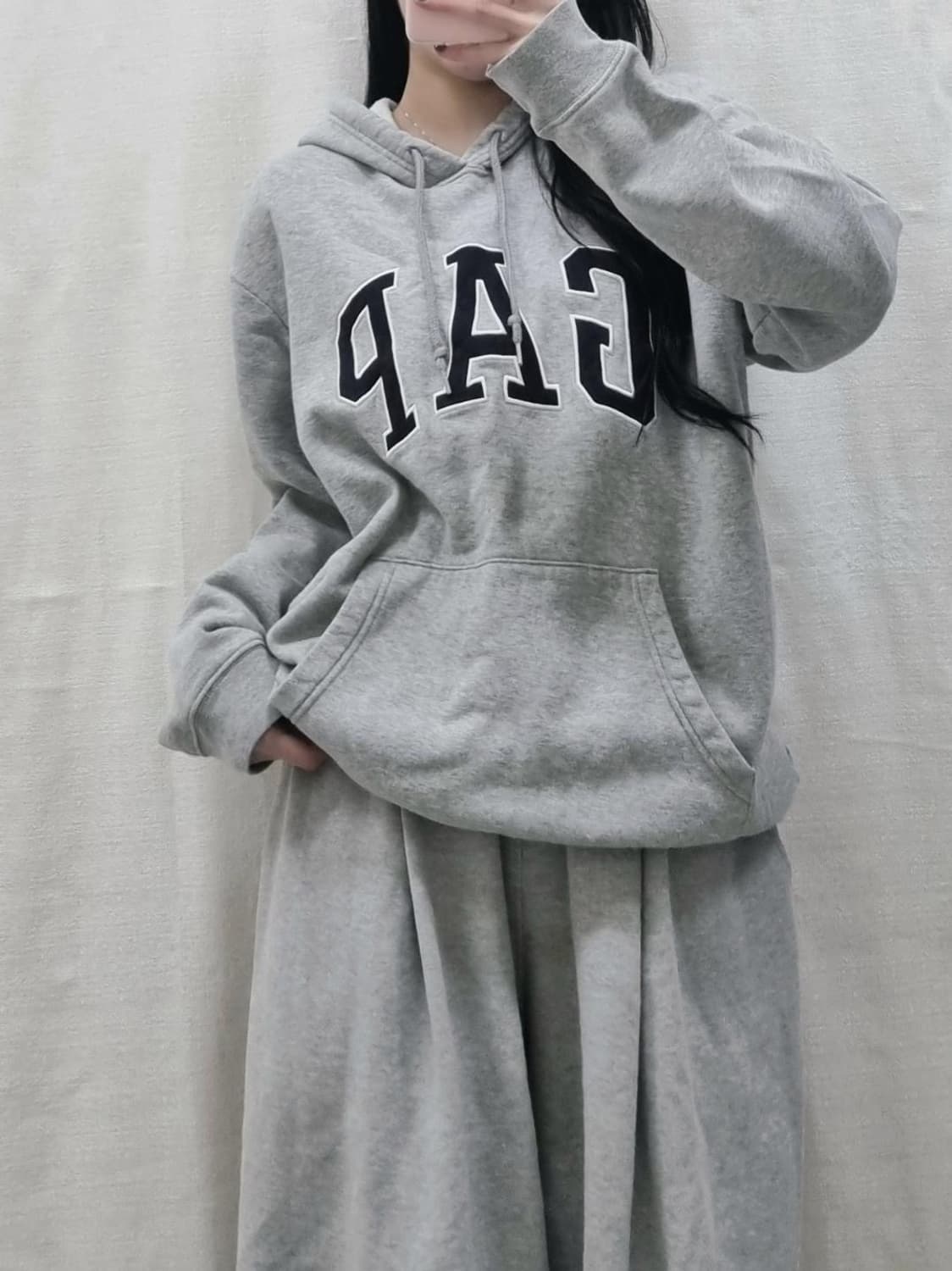 GAP 그레이 후드티 상품이미지1