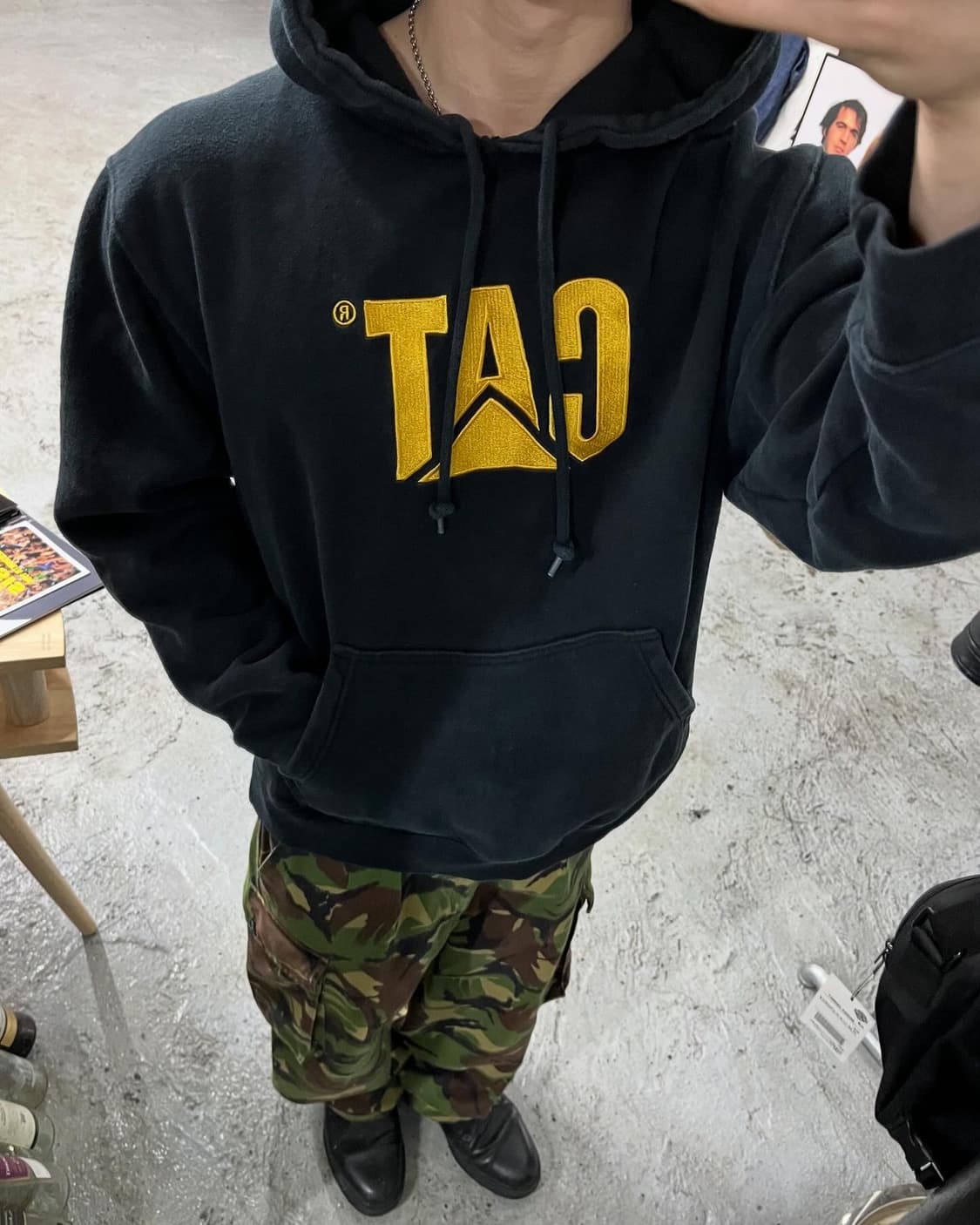 90-00s Caterpillar faded hoodie 상품이미지1