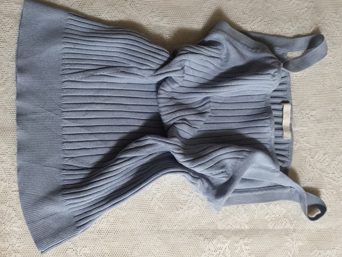 [일본빈티지] y2k 블루 골지 니트 끈나시 상품이미지1