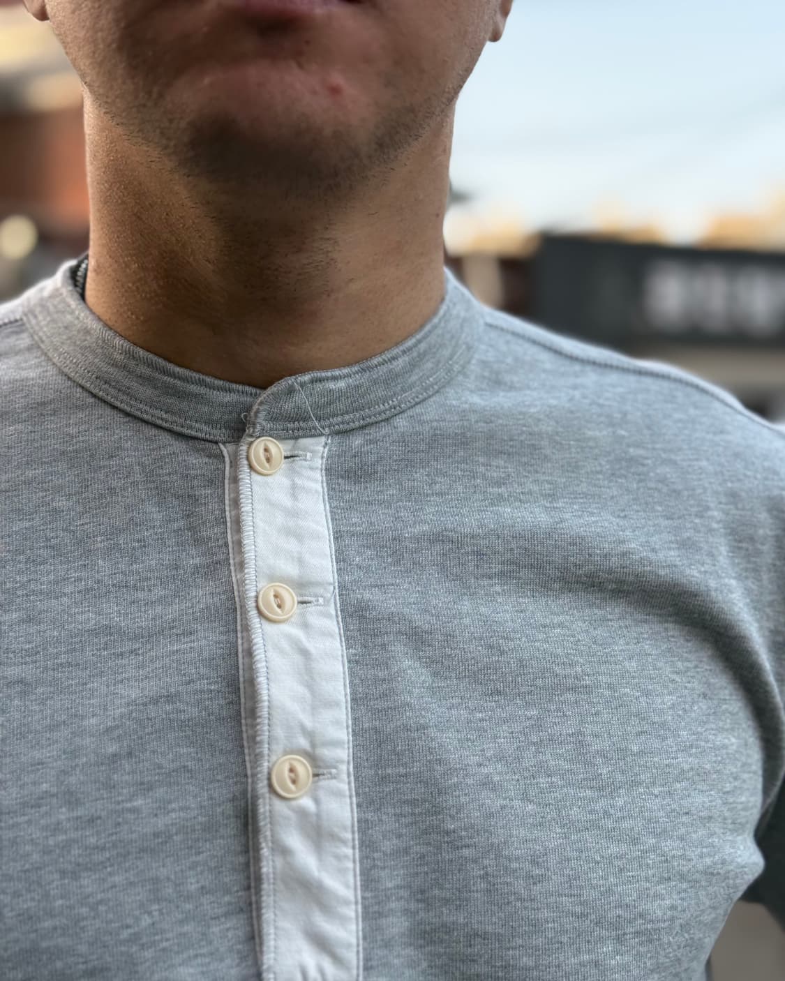 브론슨 빈티지 롱슬리브 헨리셔츠 XL 상품이미지9