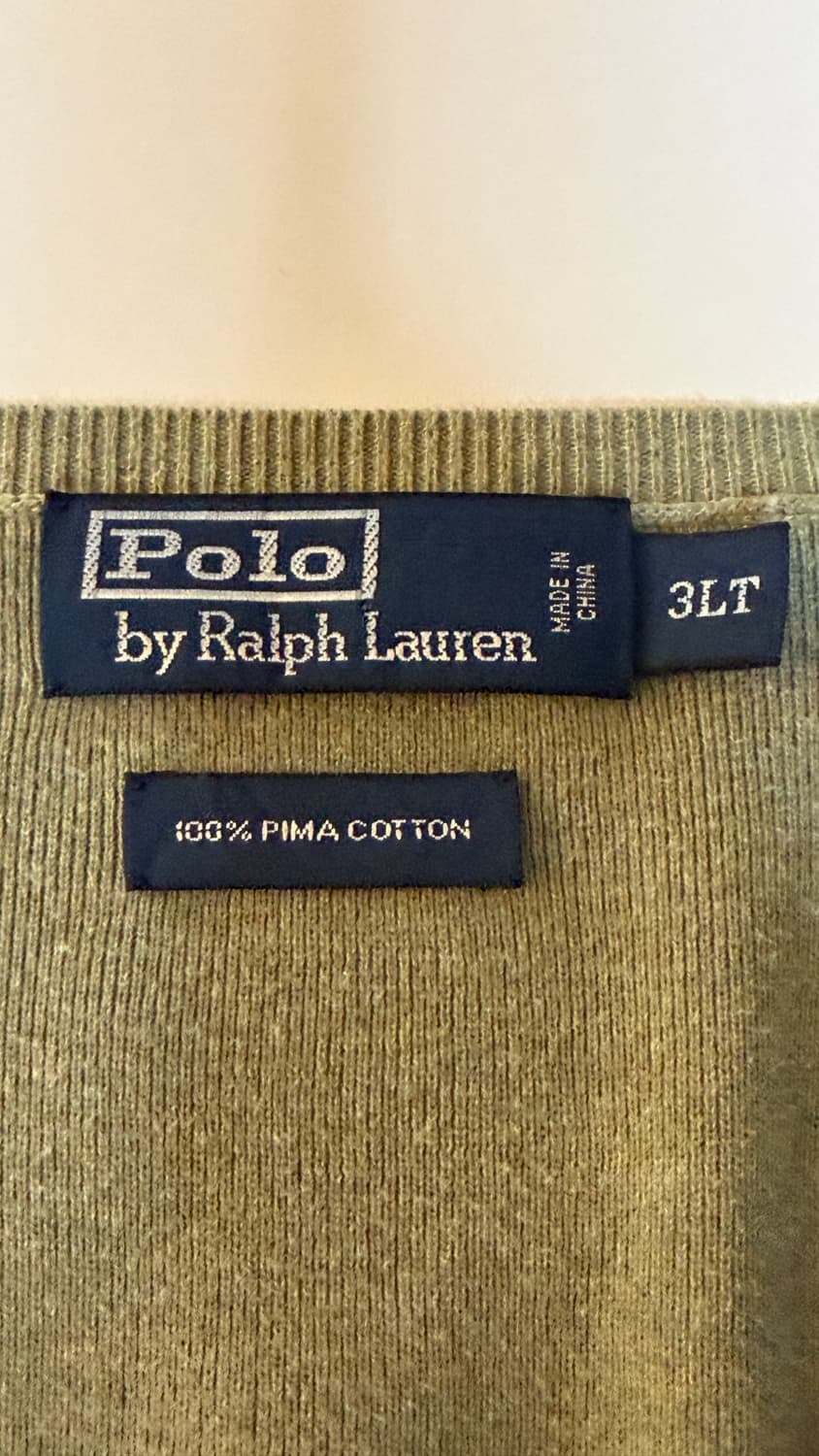 폴로 랄프로렌 브이넥 니트조끼 빅사이즈 상품이미지3