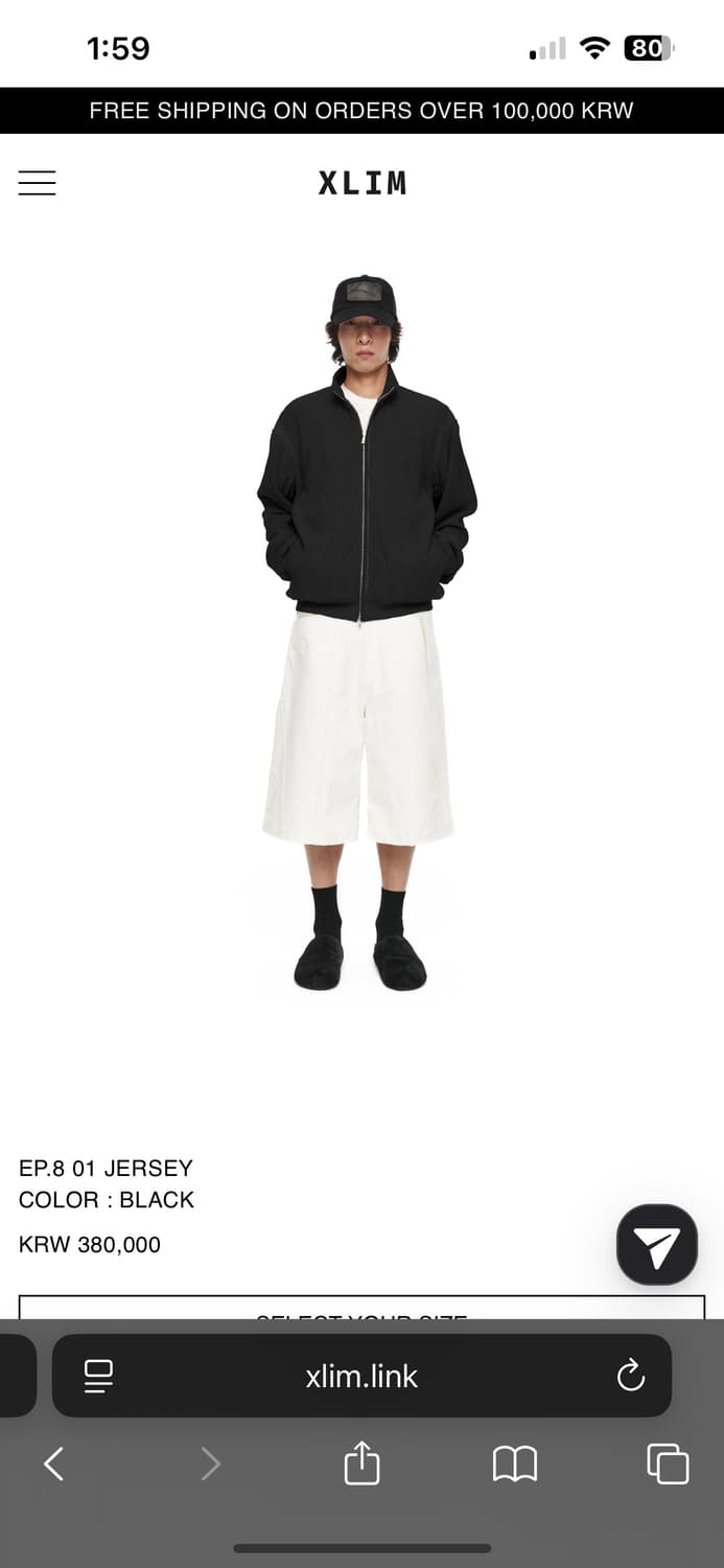 Xlim EP.8 01 JERSEY black L 상품이미지1