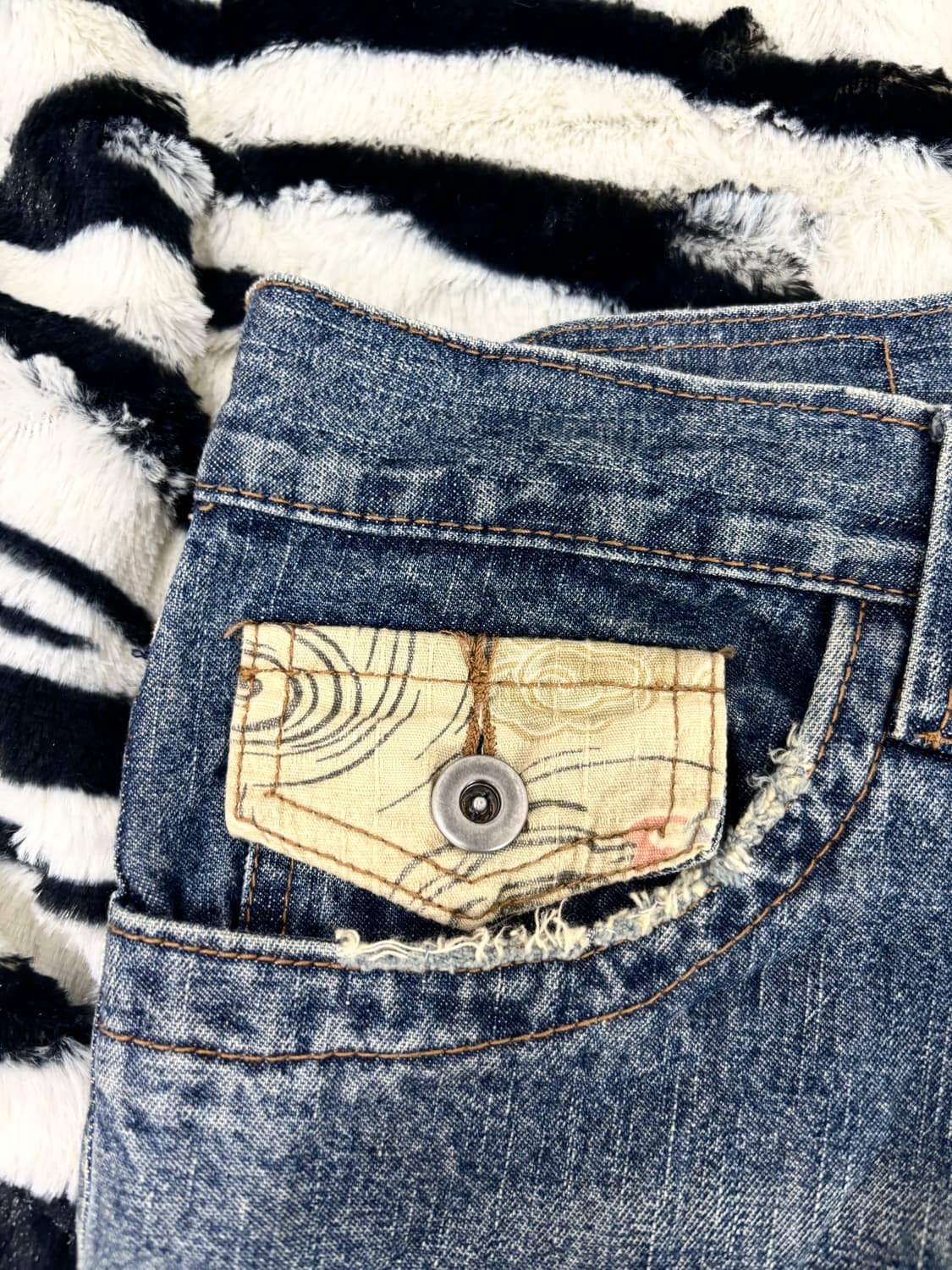 [Jungle Storm] Oriental Print Denim Loos 상품이미지7