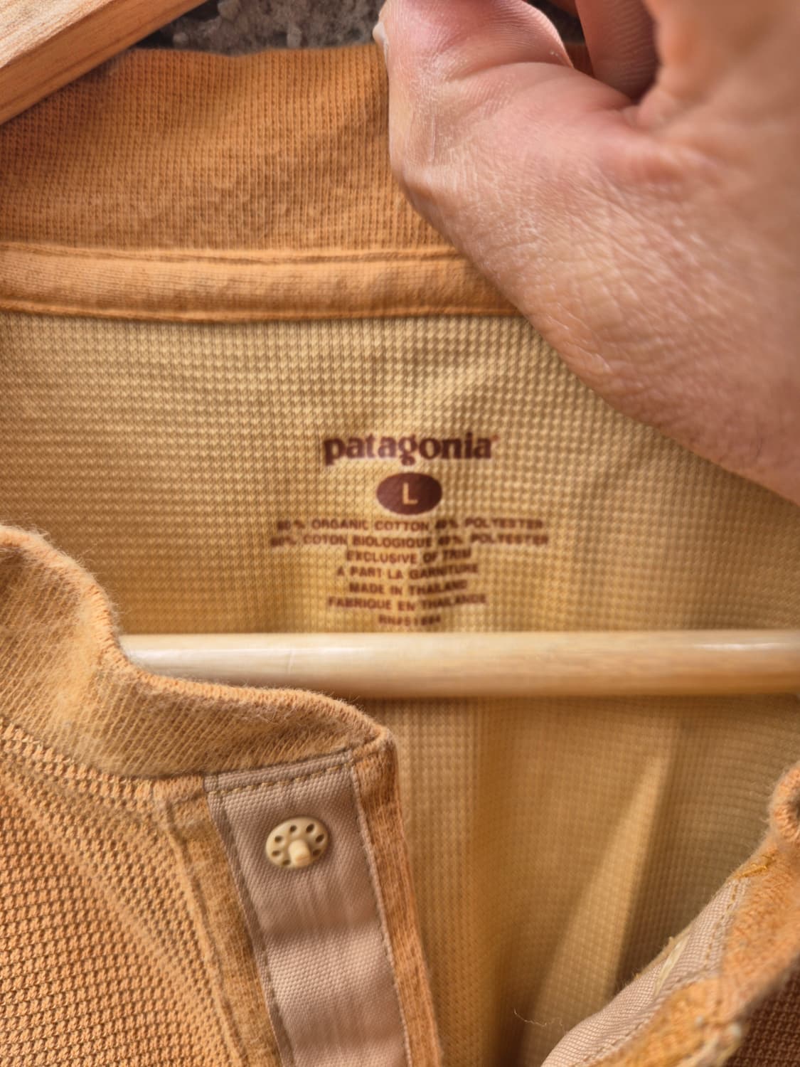 파타고니아(Patagonia) 브랜드 L 사이즈 헨리넥 티셔츠 상품이미지8