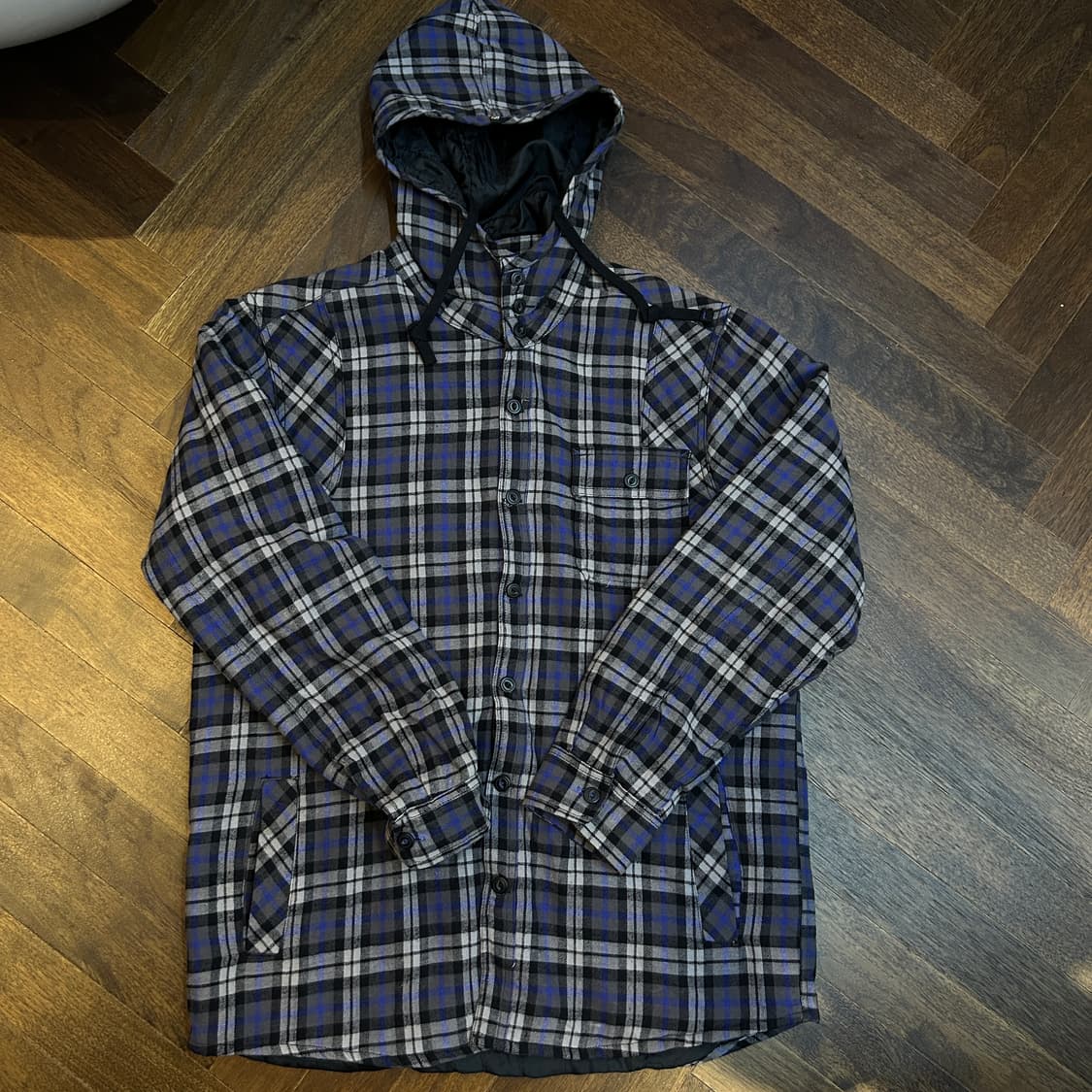 Amplify JPN 일본 빈티지 퀼팅 버튼 후드셔켓 자켓 버버리체크 상품이미지2