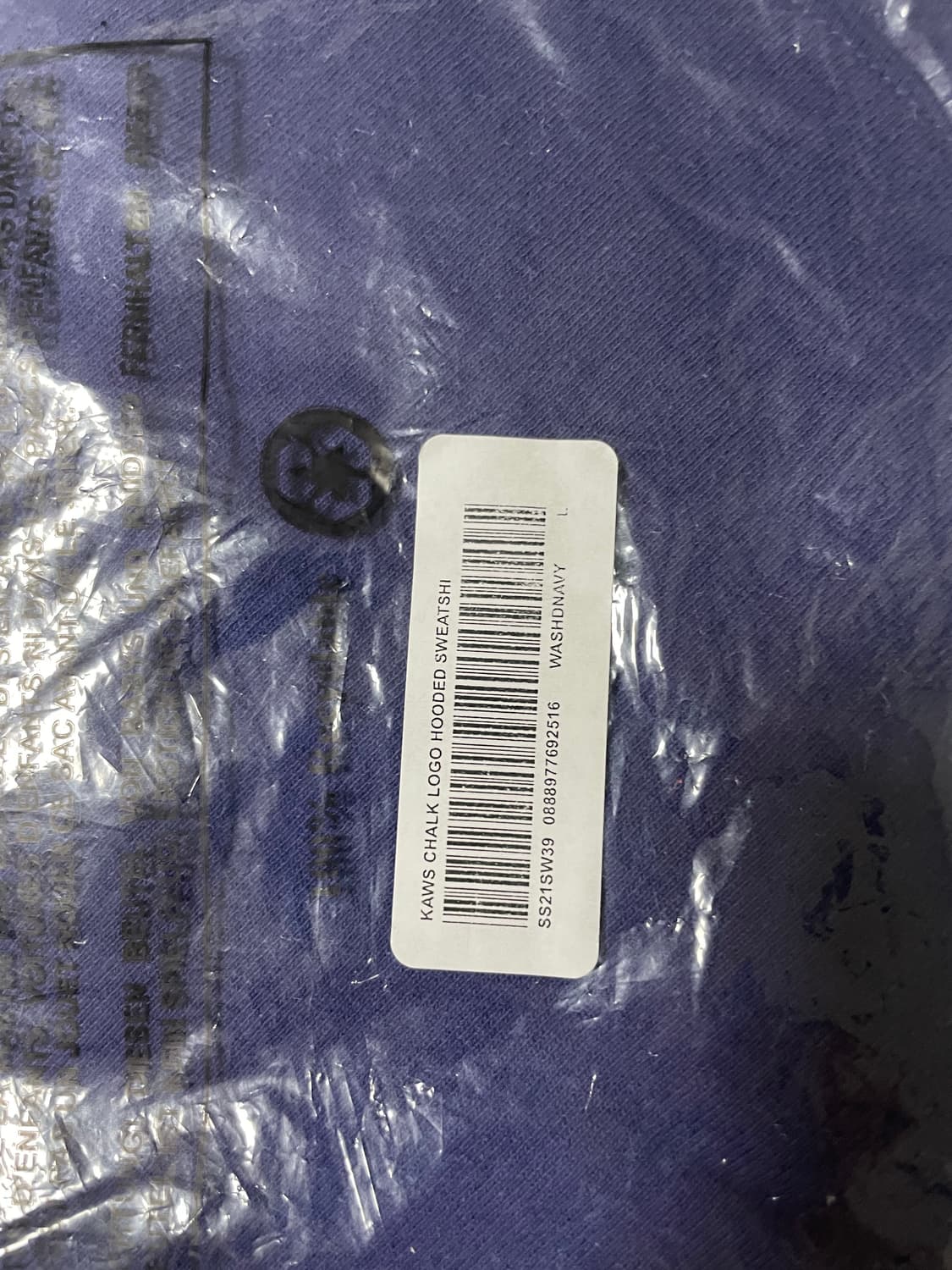 21ss 슈프림x카우스 박스로고 후드 네이비 L 상품이미지2