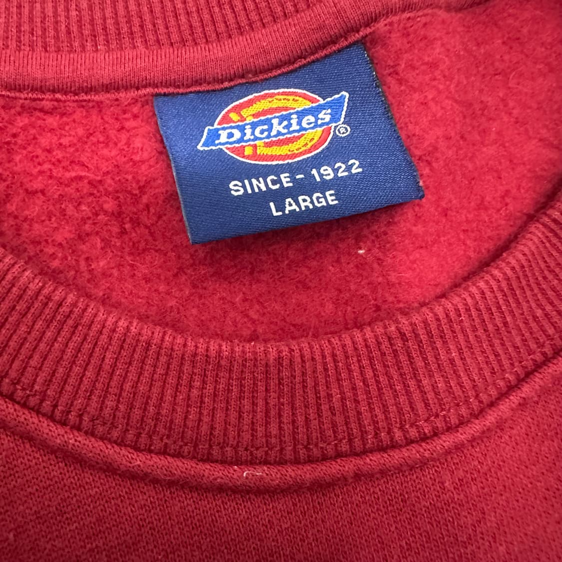 Dickies 디키즈 버건디 기모 맨투맨 L 상품이미지3