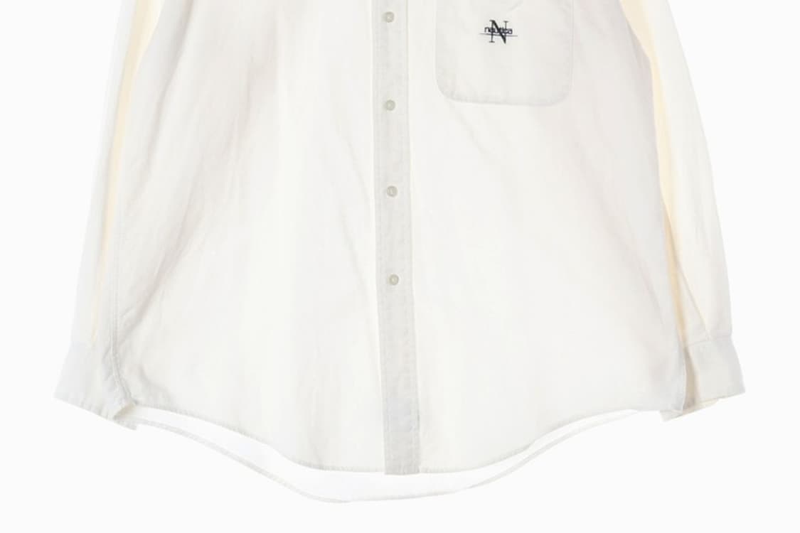 노티카 빈티지 옥스퍼드 버튼다운 화이트 셔츠 M 상품이미지4