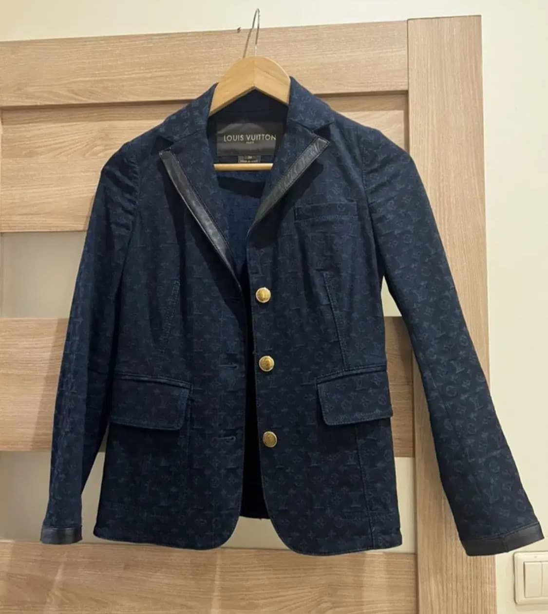 루이비통 모노그램 패턴 데님수트(코튼/디테일-레더)34 사이즈-해외발송 상품이미지2