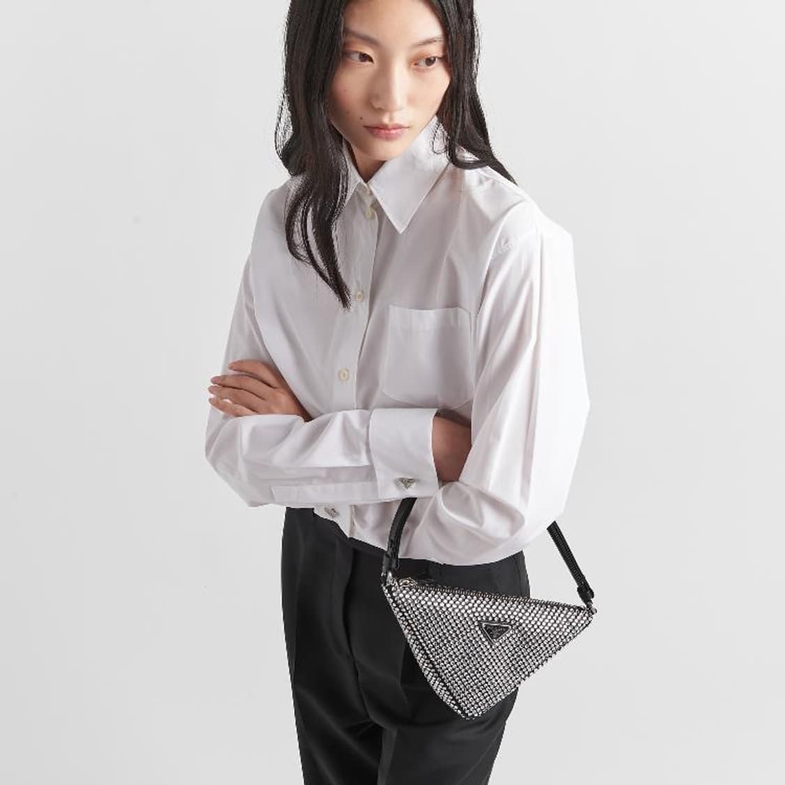 프라다 포플린 크롭 셔츠 상품이미지3