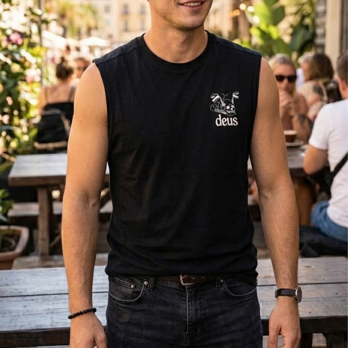 DeusExMachina 블랙 슬리브리스 M 상품이미지1