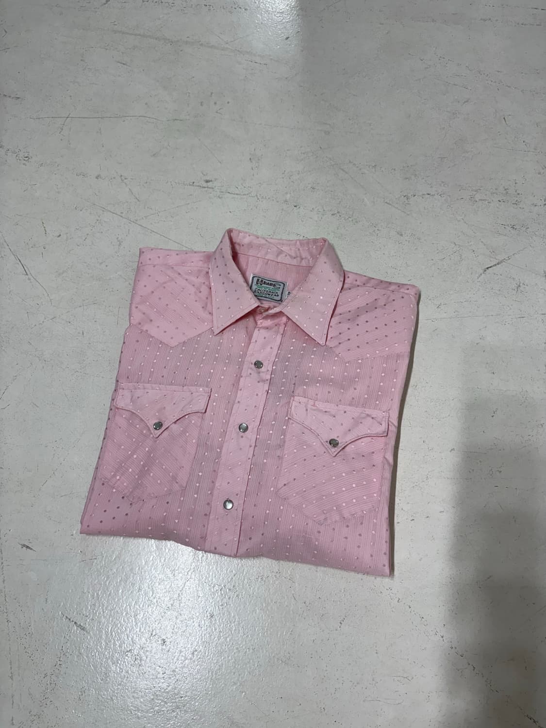 70's vtg H bar C dot pink Western Shirt. 상품이미지9
