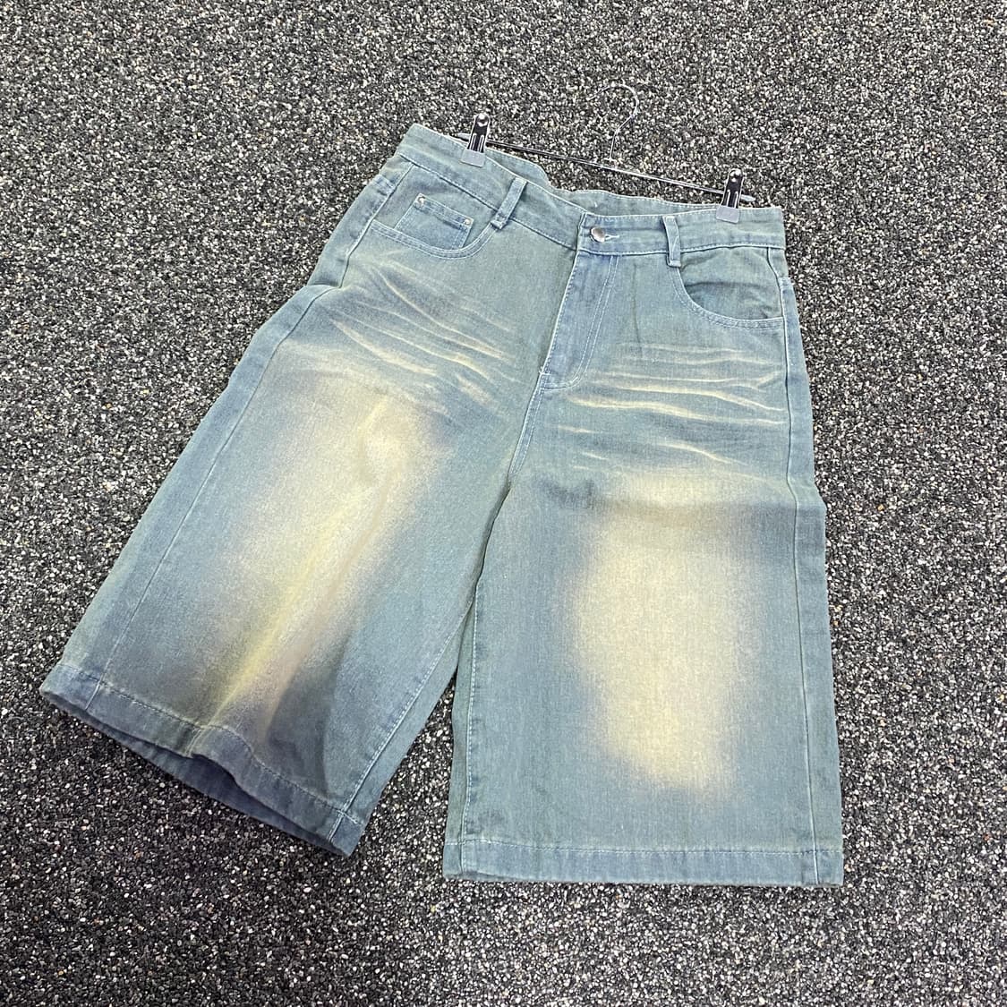빈티지 워싱 데님 버뮤다 팬츠 B2302 상품이미지1