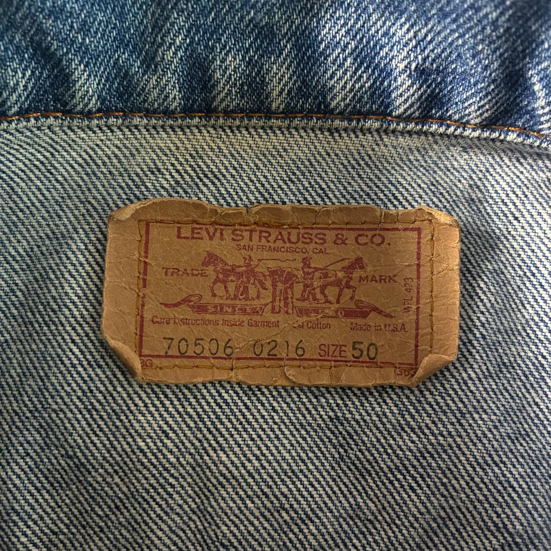 Levi's  리바이스 레드탭 70506 알래스카 자수 데님 트러커 자켓 상품이미지6