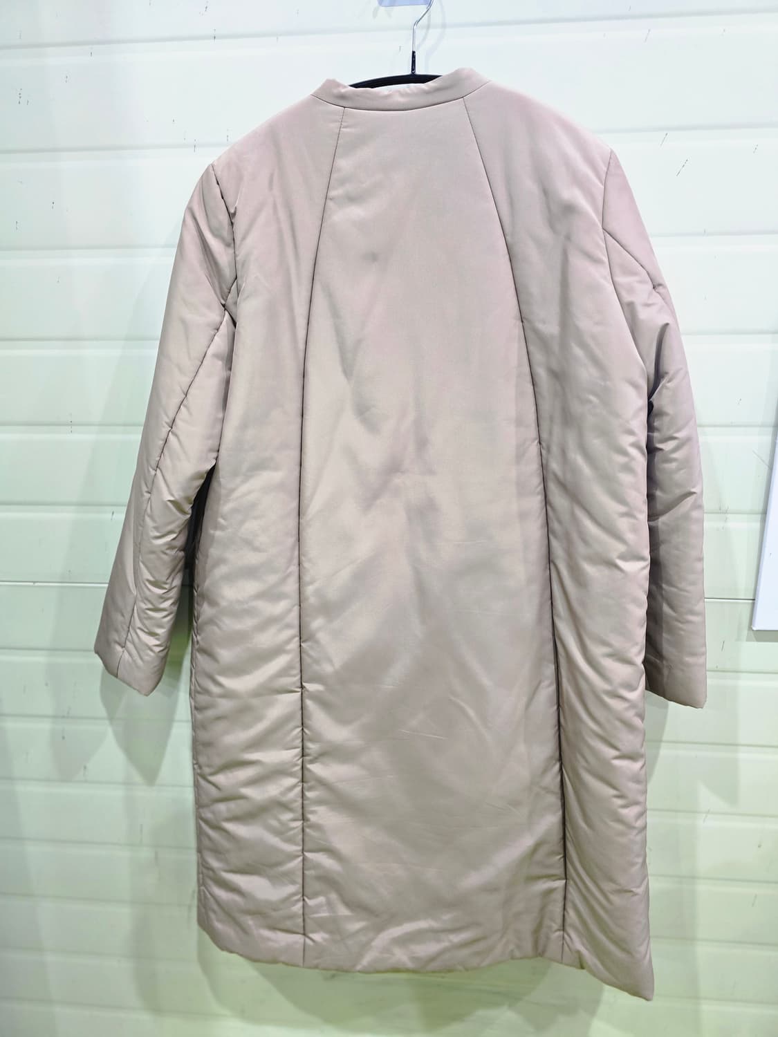 베이지 여성 롱 누빔 패딩 코트 Free 상품이미지5