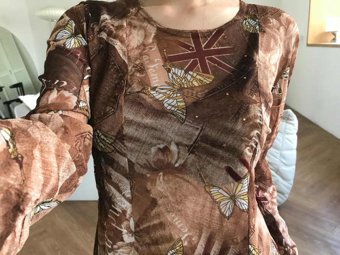 vintage pattern lace top 상품이미지3