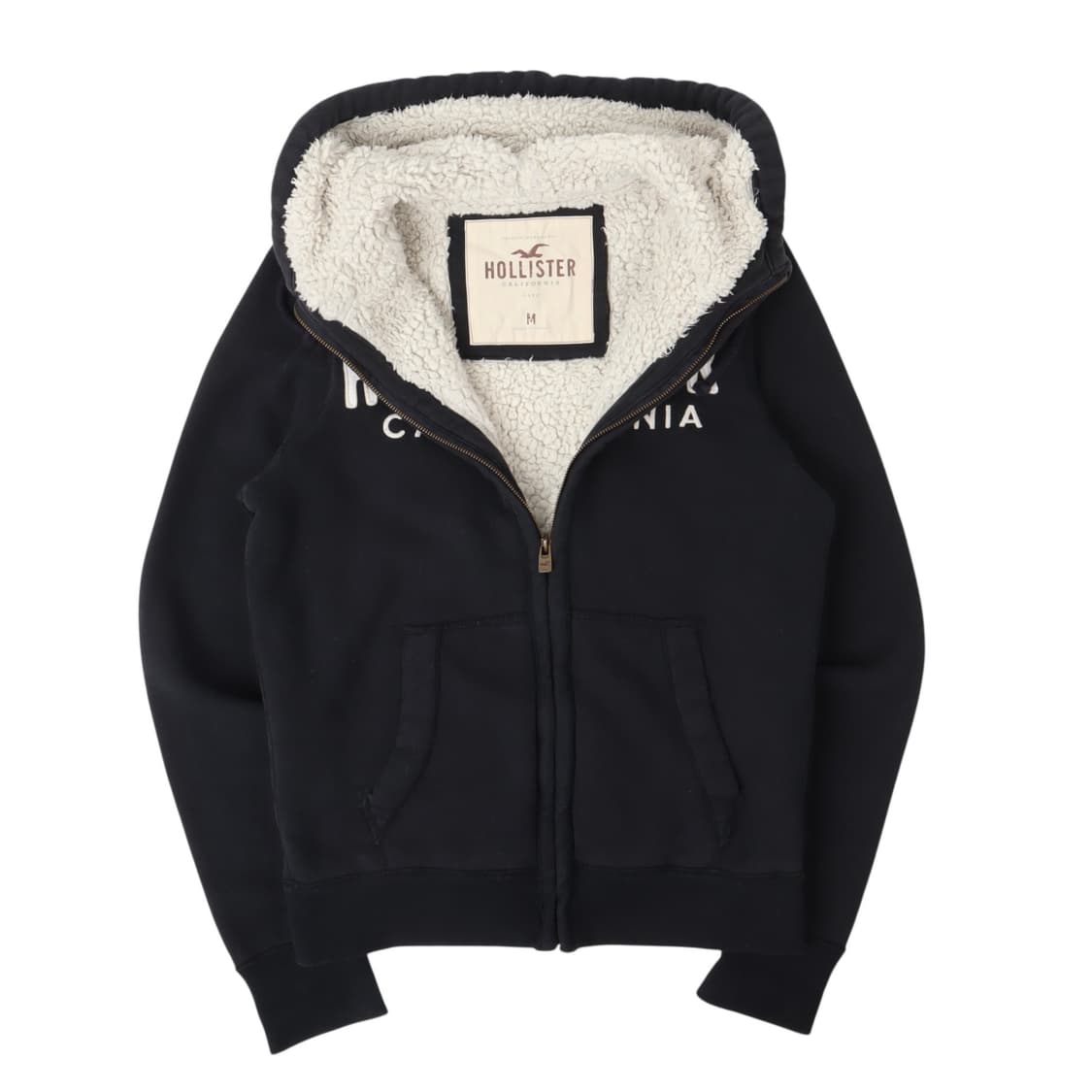 홀리스터 네이비 엠브로이드 쉐르파 후드집업 상품이미지7