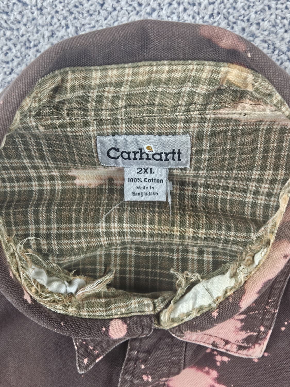 칼하트 다잉 워시드 커스텀 워크 셔츠 자켓 ( 2XL ) / 10584 상품이미지7