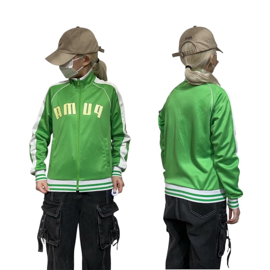 푸마 y2k 그린 와투케 사이드 라인 올드스쿨 자수 트랙탑 져지 L 상품이미지1