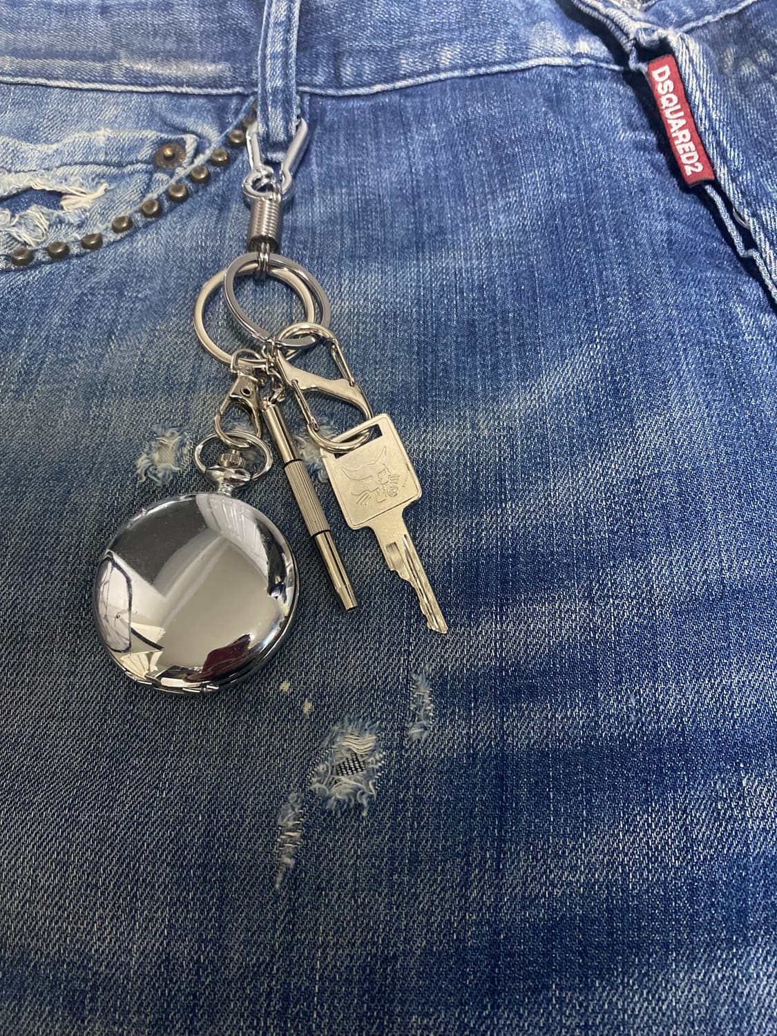 스틸 포켓워치 키링 상품이미지3