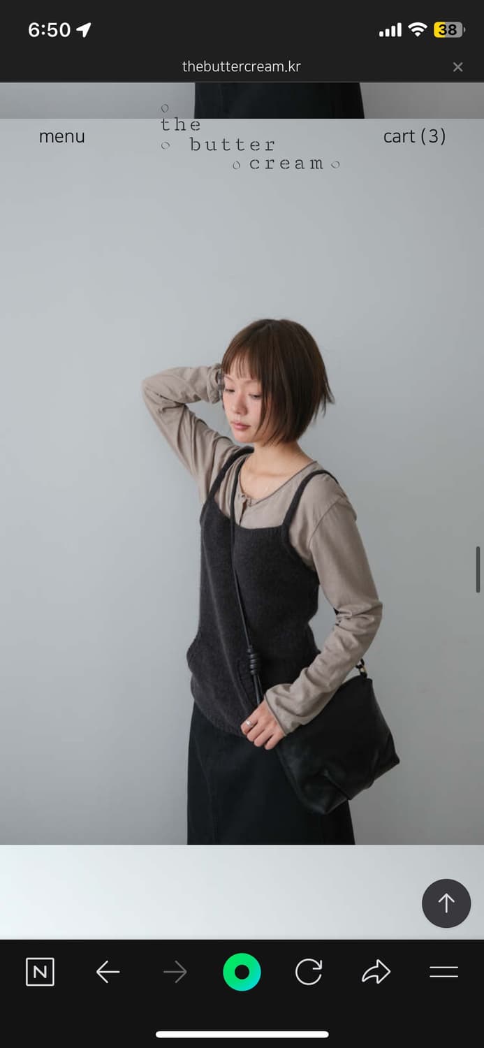 더버터크림 내추럴 소프트 버튼 티셔츠 카키베이지 새상품 상품이미지2