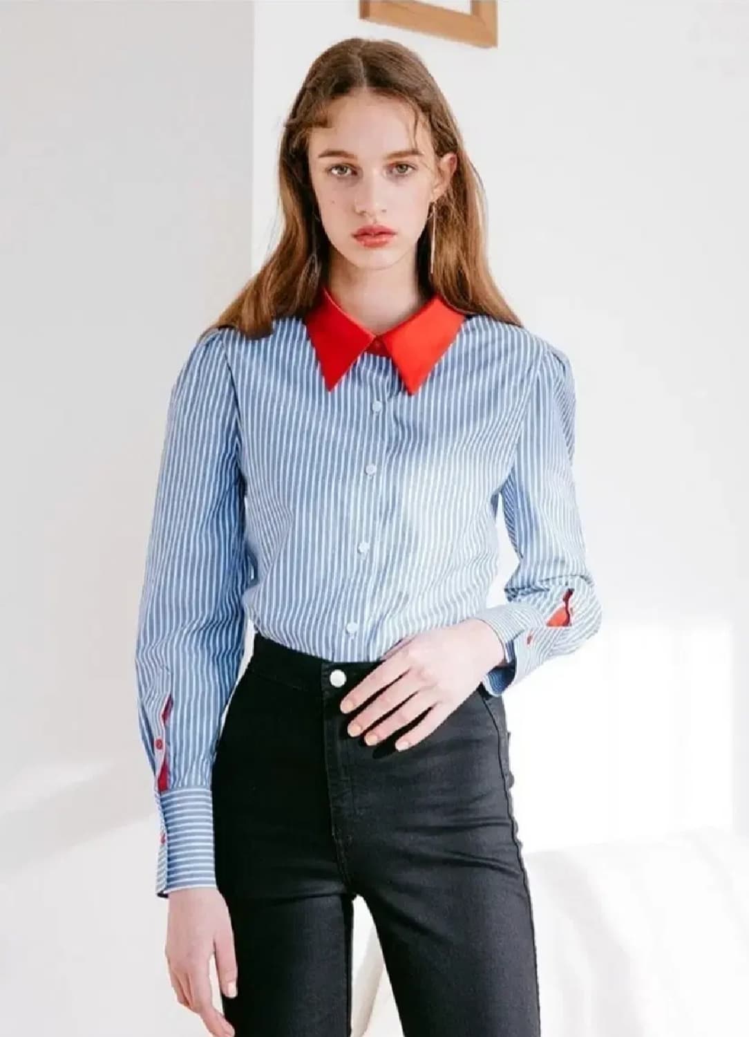 썬키스드문 SCARLET 스트라이프 셔츠 ✨
 상품이미지3