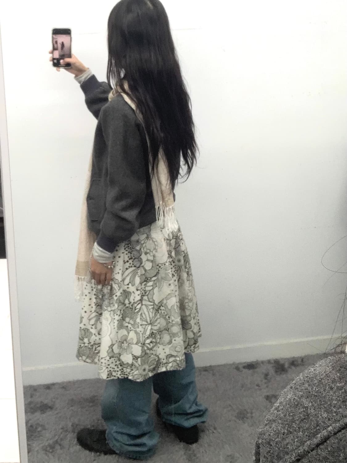 그레이 울 블루종 상품이미지5