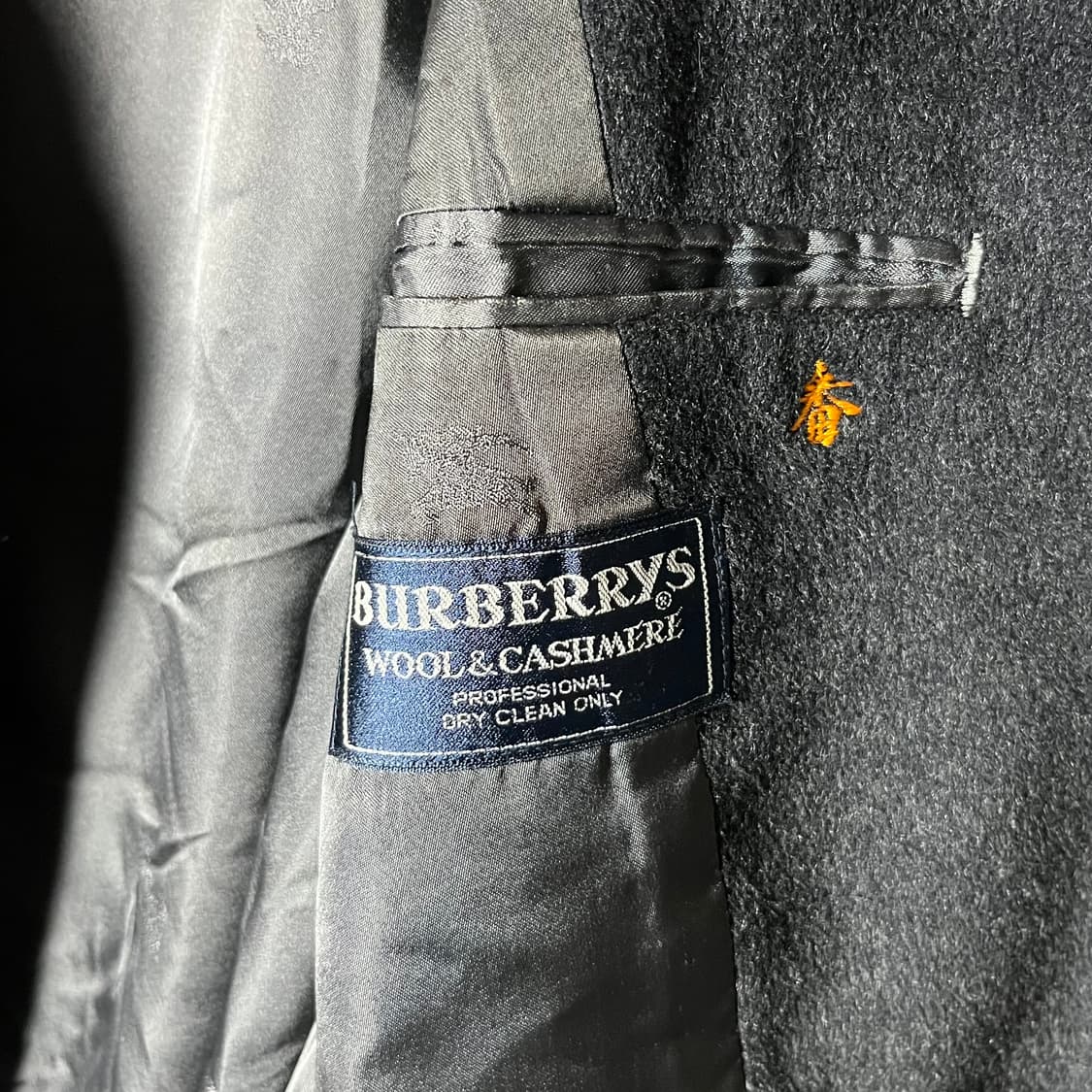 [Burberry] 90's 버버리 울 앤 캐시미어 차콜 맥코트 상품이미지5