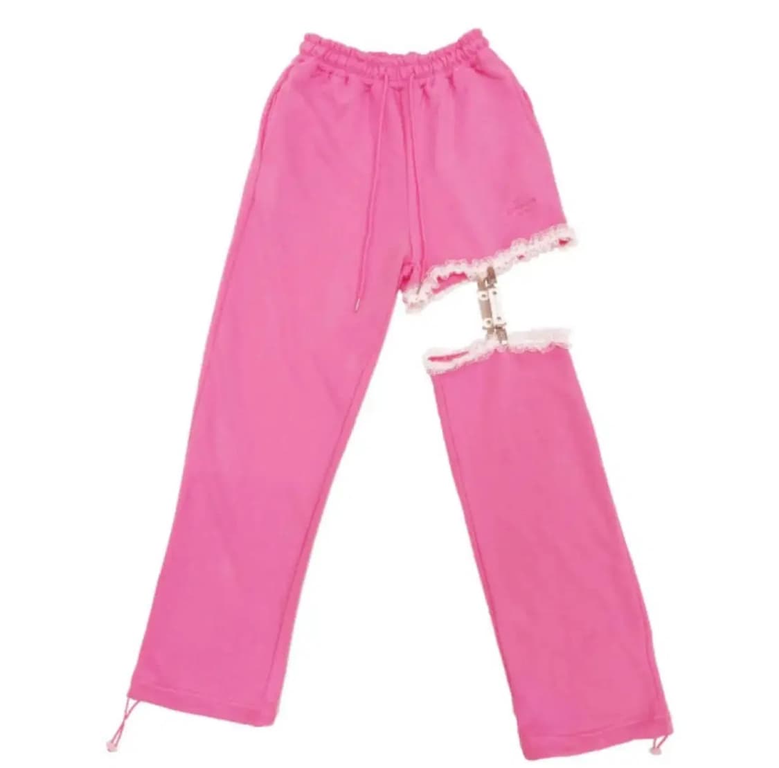 더미스테리어스호텔 미스테리어스호텔 미호 가터팬츠 핑크 조거팬츠 판매 상품이미지2