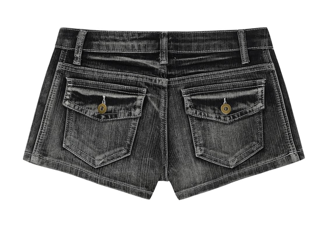 길라아카이브 타투 그래픽 데님 쇼츠 반바지 그레이 M 상품이미지2